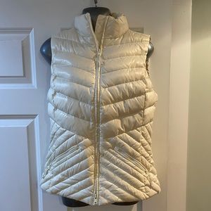 Talbots Cream Ivory Small Down Puffer Vest